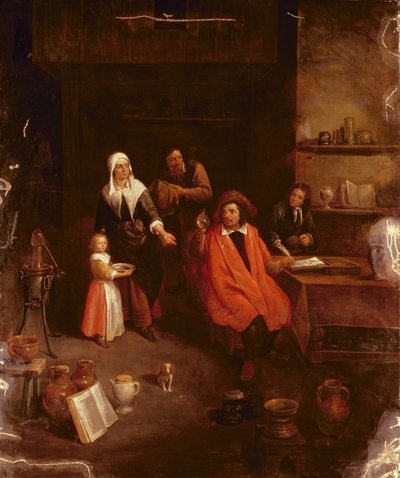 Visitando al doctor de Gillis van Tilborgh the younger